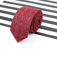 Men's  Business Diamond Check Tie Artificial Wool Cotton Dark Color Tie Striped Black Grey Necktie For Daily Accessory Paty Gift