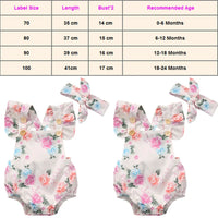 2020 Brand New Newborn Toddler Kids Baby Girls Romper Ruffles Floral Sleeveless Backless Jumpsuits Outfit 4 Style