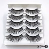 5 Pairs Faux Mink Eyelashes Fluffy Wispy Long Dramatic False Lashes Thick Volume Fake Eyelashes Natural Soft Extension Eyelash