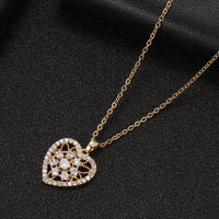 Stainless steel initial CZ necklace irregular hollow pendant necklace ladies accessories girl best party wedding jewelry