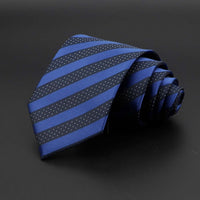 New Men&#39;s Tie Classic Solid Color Stripe Flower Floral 8cm Jacquard Necktie Accessories Daily Wear Cravat Wedding Party Gift