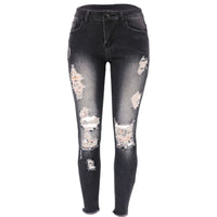 New Arrival Ripped Jeans For Women Casual Denim Ankle-Length Pants Fashion Office Ladies Jeans Pencil Pants S-2XL drop shipping