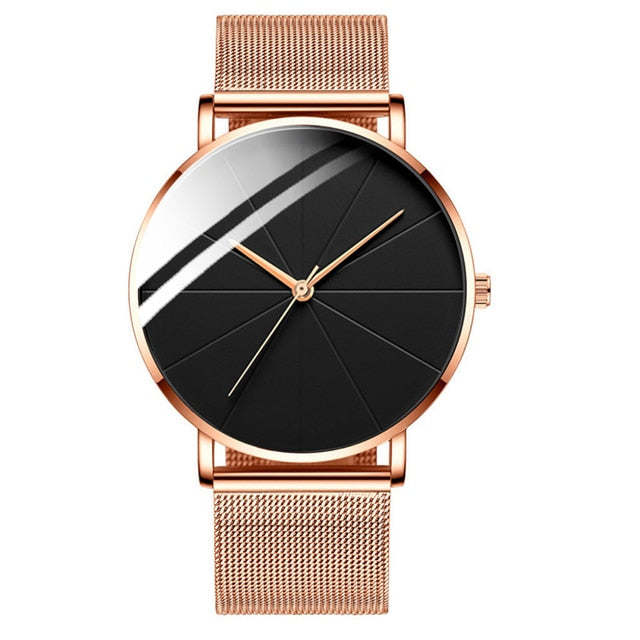 2022 Minimalist Men&#39;s Fashion Watches Simple Men Business Ultra Thin Stainless