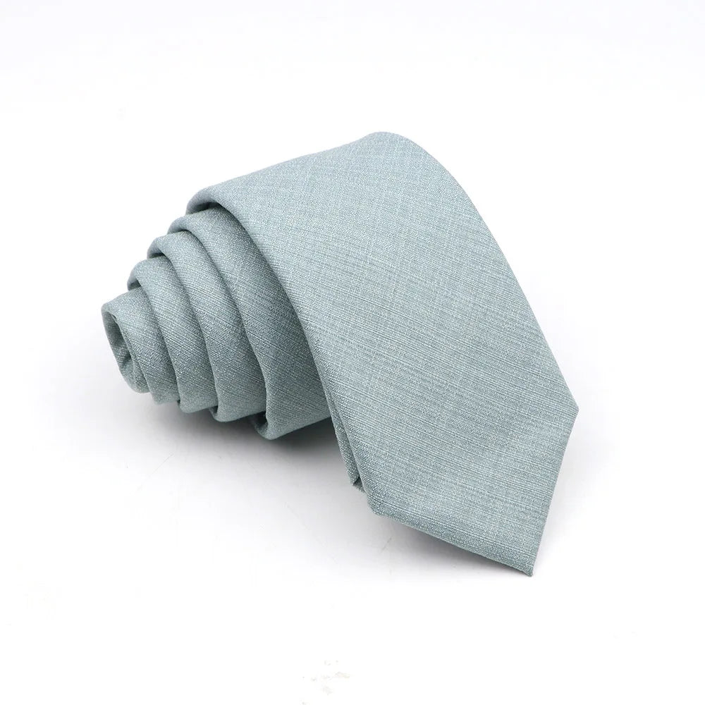 New Men's Solid Color Tie Skinny Casual Anti-wrinkle Necktie For Wedding Suit Neckties Pink Blue Grey Ties Cravat Gift Accessory