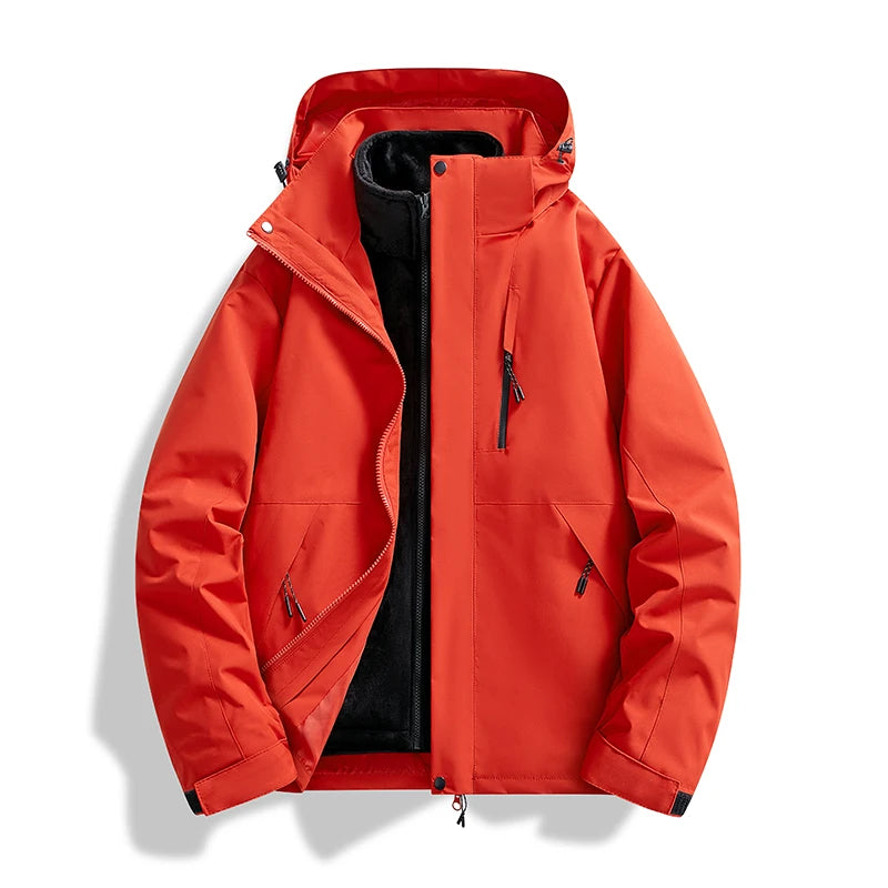 High Quality Unisex Winter Wear Sports Outdoor Softshell Jacket Inner Fleece Material Hooded Style Men's Softshell Jacket