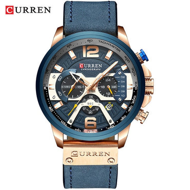 CURREN Blue Watches Top Brand Luxury Men Sport Watch Quartz Clock Man Casual Military Waterproof Wrist Watch Relogio Masculino