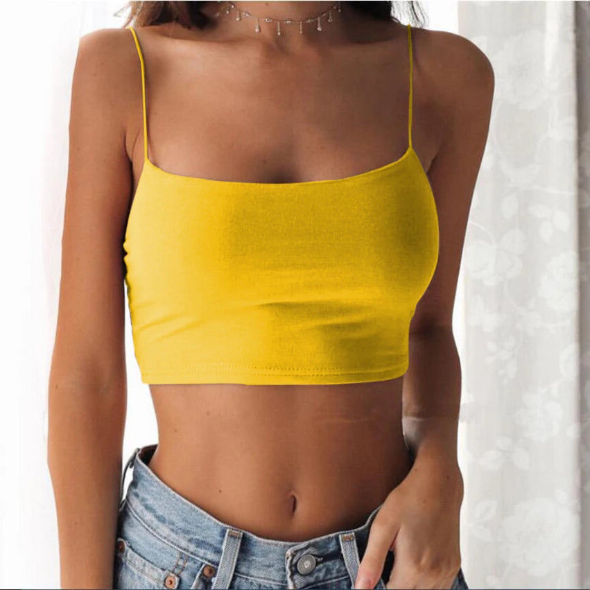 Sexy Tank Top Black Halter Crop Tops Women Summer Camis Backless Camisole Fashion Casual Tube Top Female Sleeveless Cropped Vest