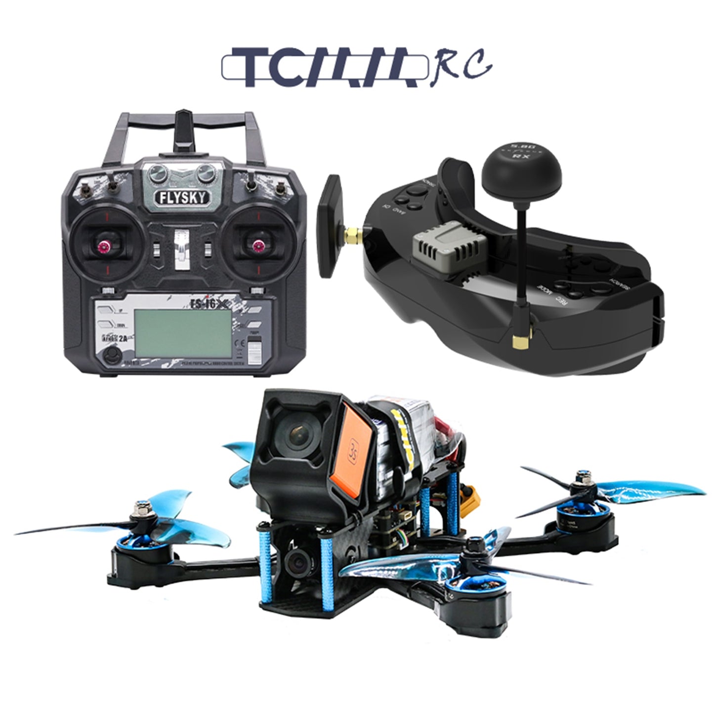 TCMMRC DIY FPV Racing Drone kit With remote control fpv glasses 5 Inch Radio control toys FPV Racing Drone kit RC Quadcopter