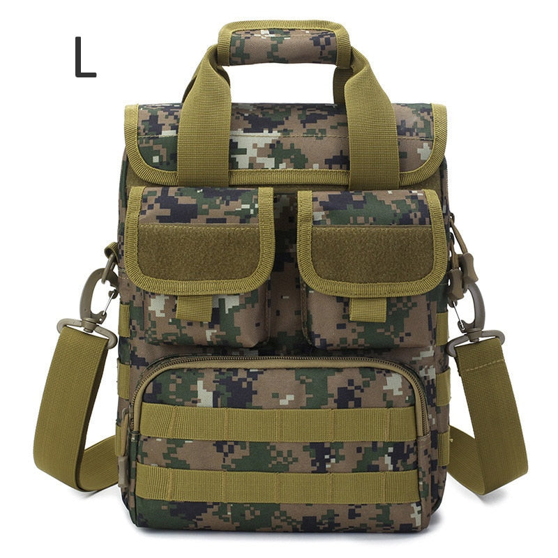 Men Tactical Handbag Laptop Military Bag Shoulder Crossbody Bags Camouflage Molle Hunting Camping Hiking Sports Outdoor XA318D