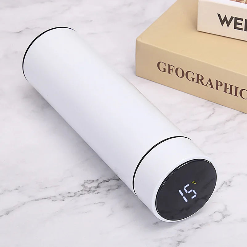 Vacuum Water Bottle Smart Display Temperature 500ML Safety 304 Stainless Steel Coffee Thermose Men Business Gift Customized Logo