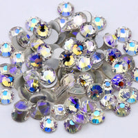 SS16 SS20 SS30 Glitter Rhinestone Crystal AB Non Hot Fix Flat back Rhinestone Apparel for Nail Art Fabric Garment