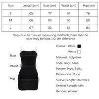 CDJLFH Summer Black Sexy Dress Clothes Backless Spaghetti Straps Bodycon Dress Women Xmas Party Mini Dresses Woman Party Night
