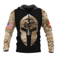 Tessffel America Marine Camo Skull Pullover Soldier Army NewFashion Harajuku 3DPrint Zip/Hoodie/Sweatshirt/Jacket/Men/Women B-8