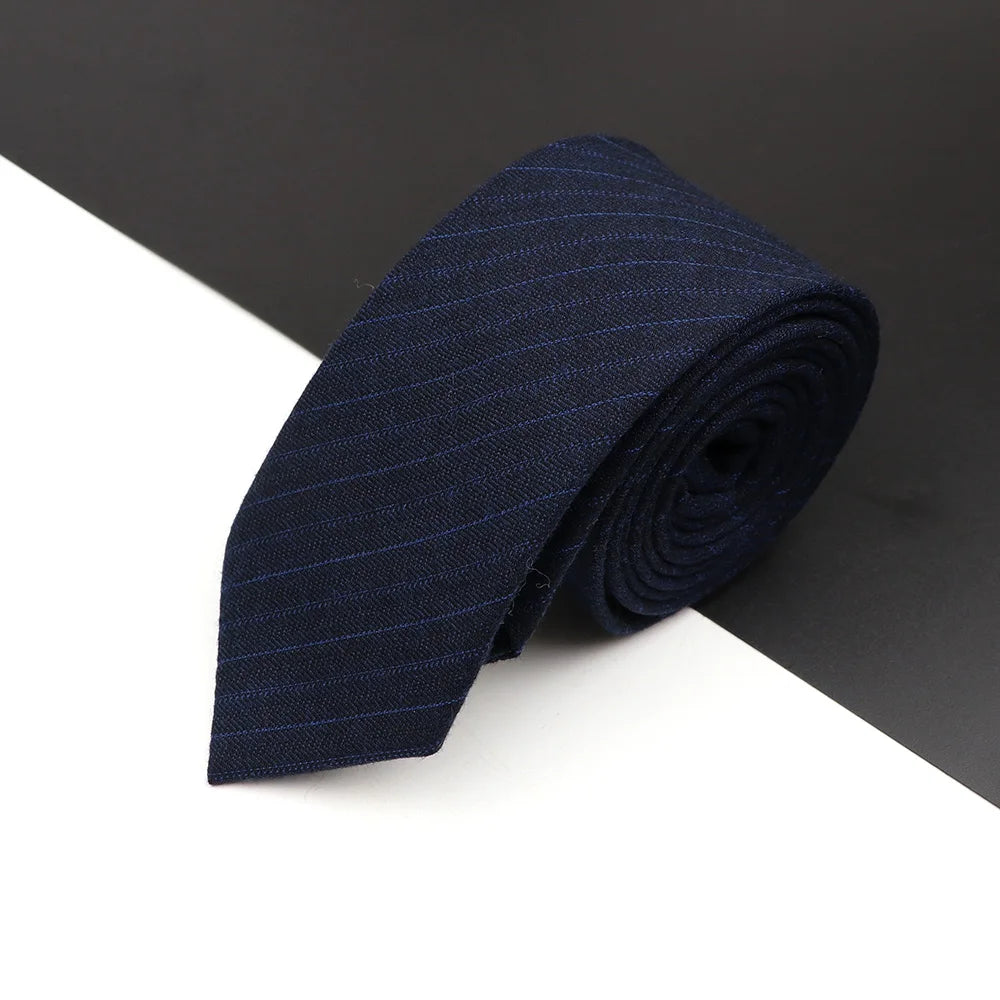 High Quality Classical Color Black Grey Skinny 100% Wool Tie Men Necktie For Business Meeting Fashion Shirt Dress Accessories