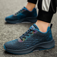 Damyuan Men's Classic Mesh Casual Sports Shoes Lightweight Breathable Outdoor Tennis Shoes Male Blue Running Shoes Men Sneakers