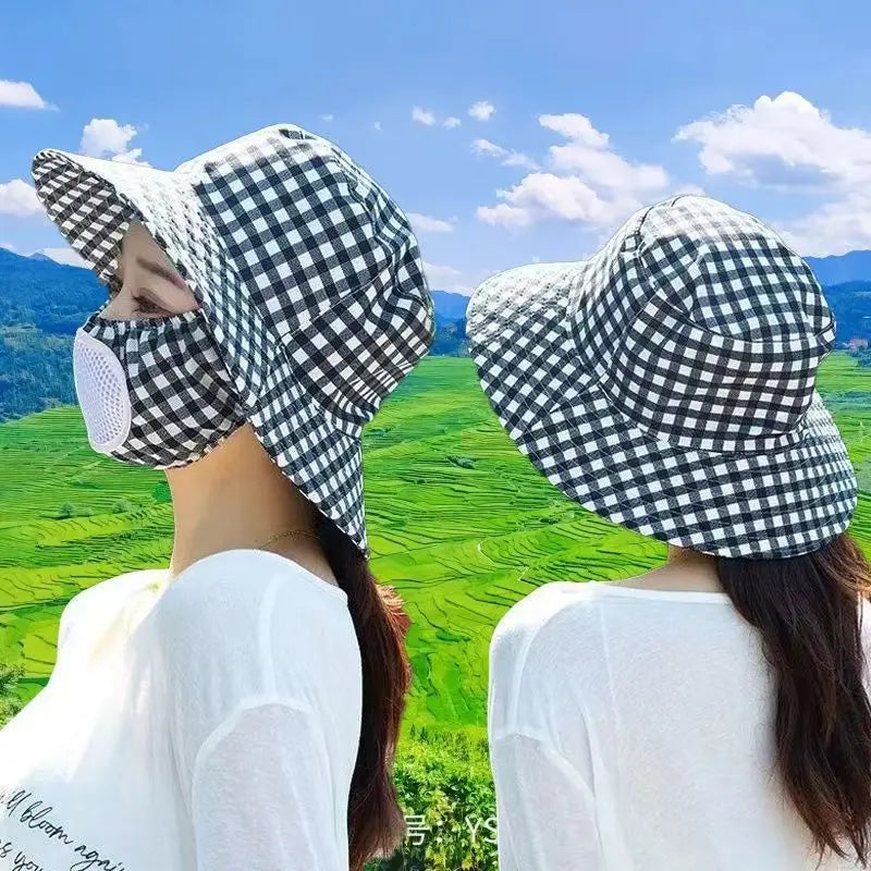 Sun Protection Hat Women Wide Brim Upf 50 Breathable Sunshade For Farm Work Tea Picking Outdoor Activities