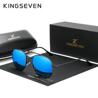 KINGSEVEN Men&#39;s Glasses Polarized Steampunk Round Sunglasses Men Retro Women Sun Glasses For Men Vintage Style