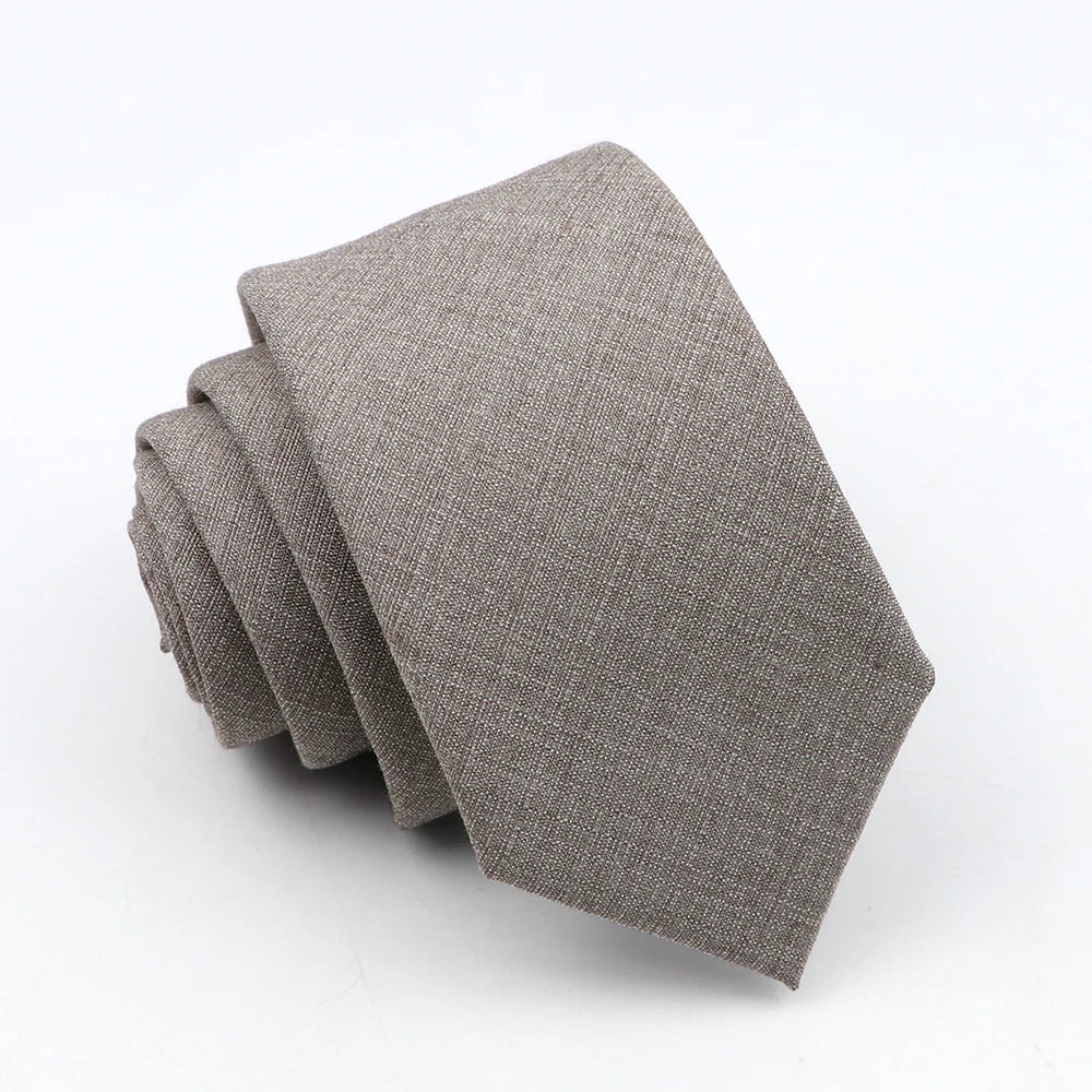 New Classic Solid Color Ties High Quality Soft Thin Casual Skinny Black Beige Blue Neck Tie Business Wedding Dinner Slim Men Tie