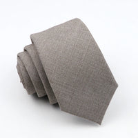New Classic Solid Color Ties High Quality Soft Thin Casual Skinny Black Beige Blue Neck Tie Business Wedding Dinner Slim Men Tie
