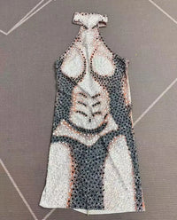 Sexy Special Shining Rhinestones Women's Adult Clothes Dance Costume Spandex/Polyester Evening Birthday Party Performance Wear
