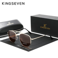 KINGSEVEN Men&#39;s Glasses Polarized Steampunk Round Sunglasses Men Retro Women Sun Glasses For Men Vintage Style