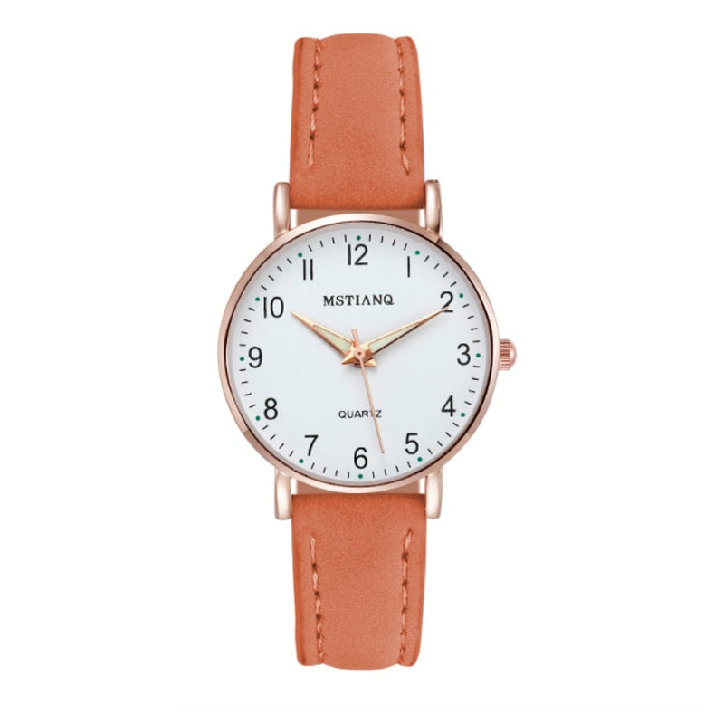 2023 New Watch Women Fashion Casual Leather Belt Watches Simple Ladies