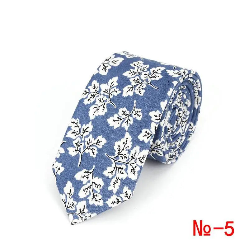 Brand New 100% Cotton Men's Paisley Print Neck Ties For Men Necktie Narrow Slim Skinny Cravate Narrow Flower Neckties Corbatas
