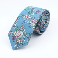 New Floral Elegant Tie For Men Women 100% Cotton Beautiful Flower Paisley Necktie Narrow Skinny Cravat Wedding Casual Corbatas