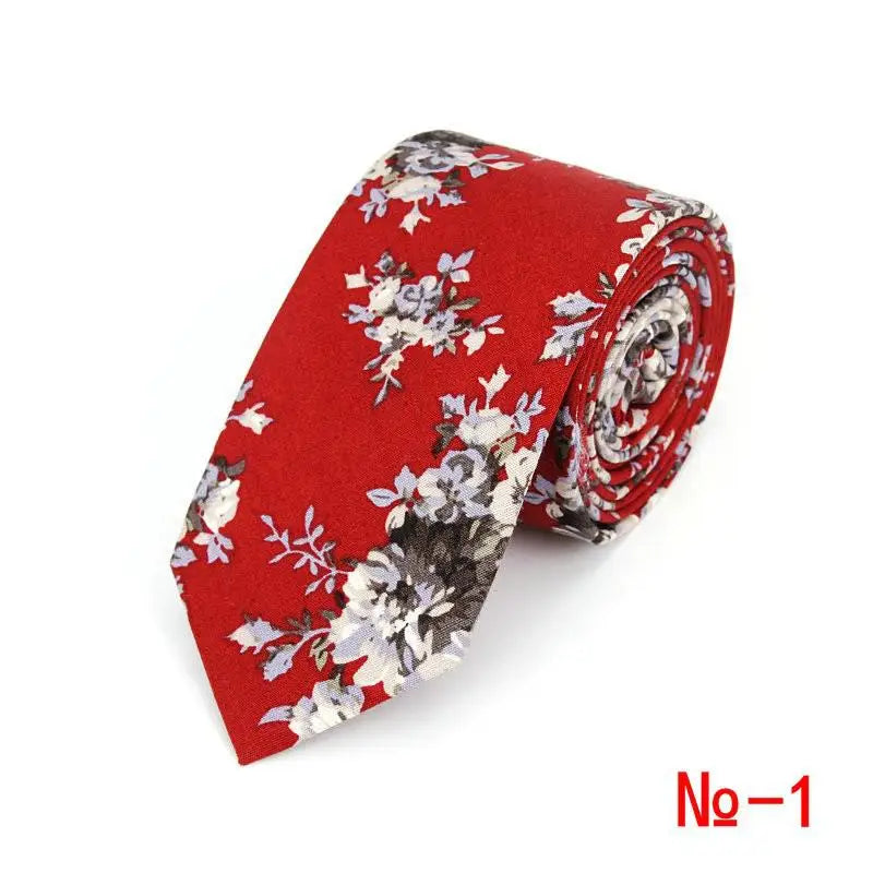 Brand New 100% Cotton Men's Paisley Print Neck Ties For Men Necktie Narrow Slim Skinny Cravate Narrow Flower Neckties Corbatas