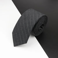 High Quality Classical Color Black Grey Skinny 100% Wool Tie Men Necktie For Business Meeting Fashion Shirt Dress Accessories