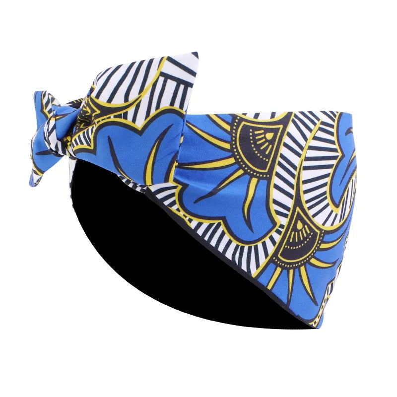 New Hair bands African Pattern Print Knotted Style Headband For Women Sport Yoga Salon Make Up Hair Wrap Fashion Accessories
