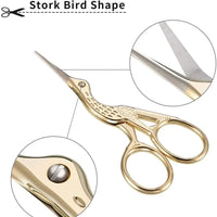 Durable Stainless Steel Retro Tailor Scissor Crane Shape Sewing Small Embroidery Craft CrossStitch Scissors DIY Home Tools