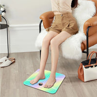 Electric Remote Control Foot Massager EMS Foot Massager Foot Leg Circulation Booster Portable Massage Foot Pad USB Rechargeable