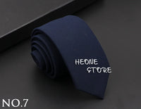 Mens Classic Cotton Ties High Quality Handmade Skinny 6CM Neck Tie Plaid Solid Color Striped Narrow Business Shirt Accessories