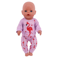 2 Pcs/Set Cute Pajamas Doll Accessories Clothes Dress For 18 Inch Girl Doll & 43 cm New Born Baby Doll,Our Generation,gifts