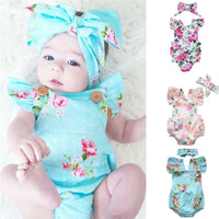 2020 Brand New Newborn Toddler Kids Baby Girls Romper Ruffles Floral Sleeveless Backless Jumpsuits Outfit 4 Style