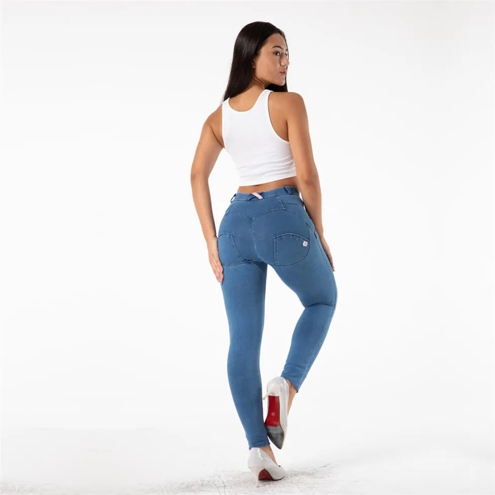 Shascullfites Butt Lift Jeans Stretch Shapewear For Women Tight