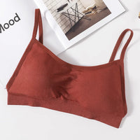Seamless Tube Top Bra Backless Non-Wire Underwear Sexy Lingerie Women's Crop Top with Removable Pads Sports Bralette