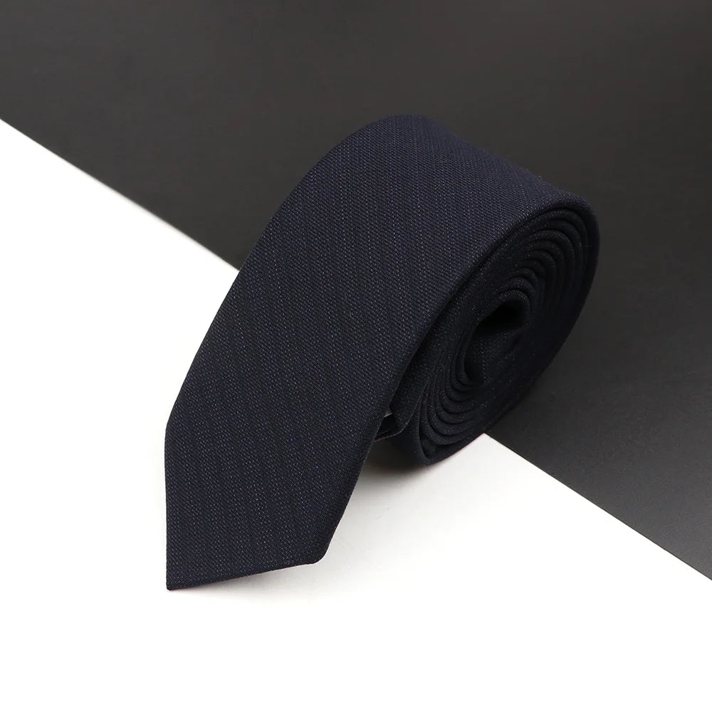 High Quality Classical Color Black Grey Skinny 100% Wool Tie Men Necktie For Business Meeting Fashion Shirt Dress Accessories