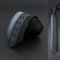 Skinny 6cm Ties For Men Wedding Dress Necktie Floral Paisley Patchwork Black Blue Tie Business Slim Shirt Accessory Gift Cravate