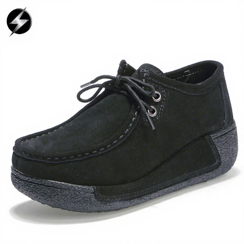 Women Platform Shoes Casual Shoes Women Pu Leather Wedges Flats Rubber Boots for Women