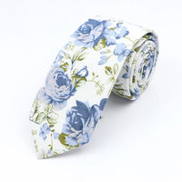 New Floral Elegant Tie For Men Women 100% Cotton Beautiful Flower Paisley Necktie Narrow Skinny Cravat Wedding Casual Corbatas
