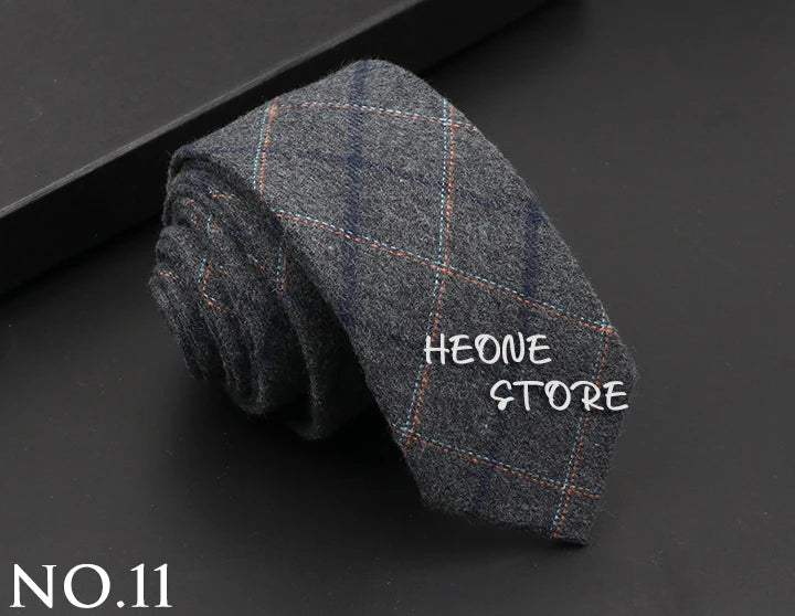 Mens Classic Cotton Ties High Quality Handmade Skinny 6CM Neck Tie Plaid Solid Color Striped Narrow Business Shirt Accessories