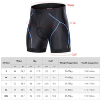 Men Bike Padded Shorts with Anti-Slip Leg Grips Cycling 3D Padded Underwear Bicycle Padding Riding Shorts Biking Shorts