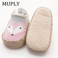 Baby shoes socks Children Infant Cartoon Socks Baby Gift Kids Indoor Floor Socks Leather Sole Non-Slip Thick Towel Socks