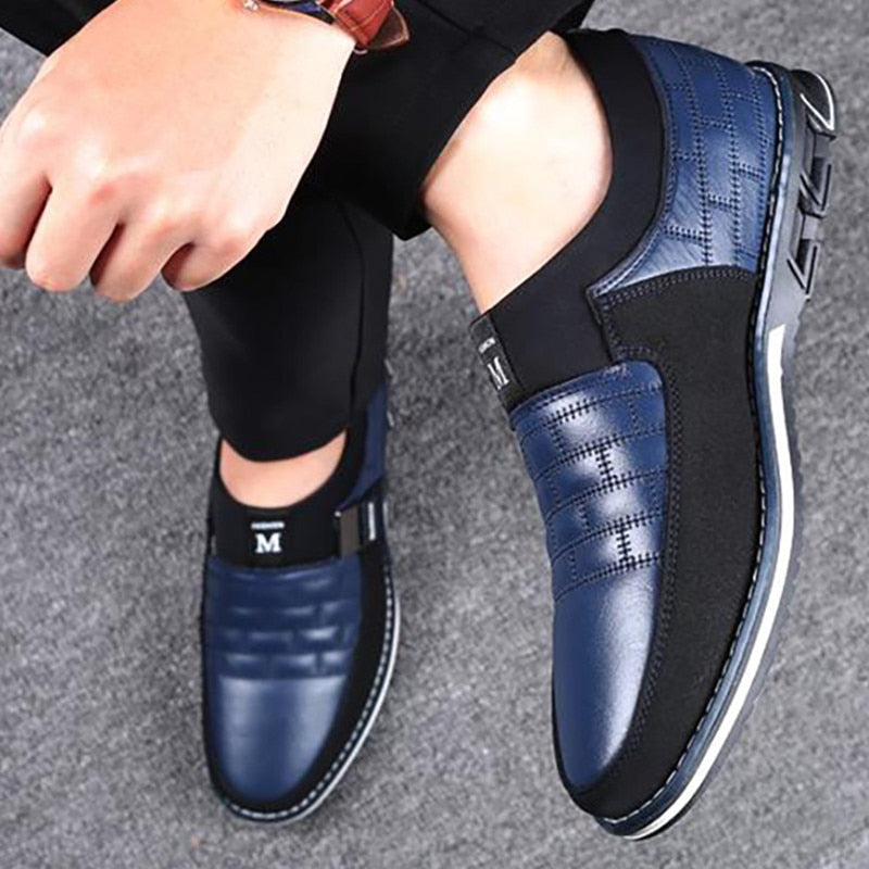 2020 Big Plus Size 38-48 Leather Men Shoes Fashion Loafers Breathable Casual Slip On