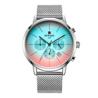 2023 New Fashion Color Bright Glass Watch Men Top Luxury Brand Chronograph Men