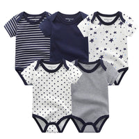 2023 Baby Rompers 5-pack infantil Jumpsuit Boy clothes Summer High quality Striped Clothing