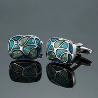 Classic French shirt Cufflinks High quality hand painted red blue black enamel button metal men's clothing accessories jewelry