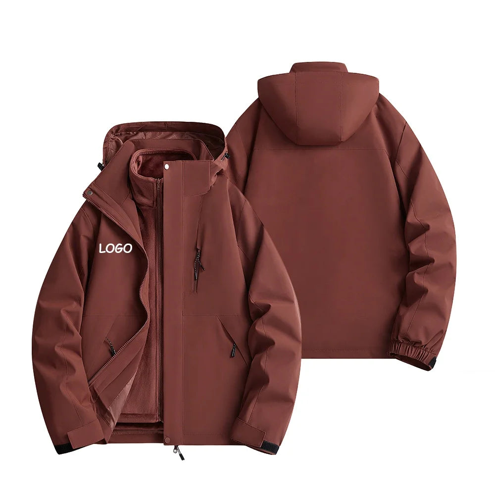 High Quality Unisex Winter Wear Sports Outdoor Softshell Jacket Inner Fleece Material Hooded Style Men's Softshell Jacket